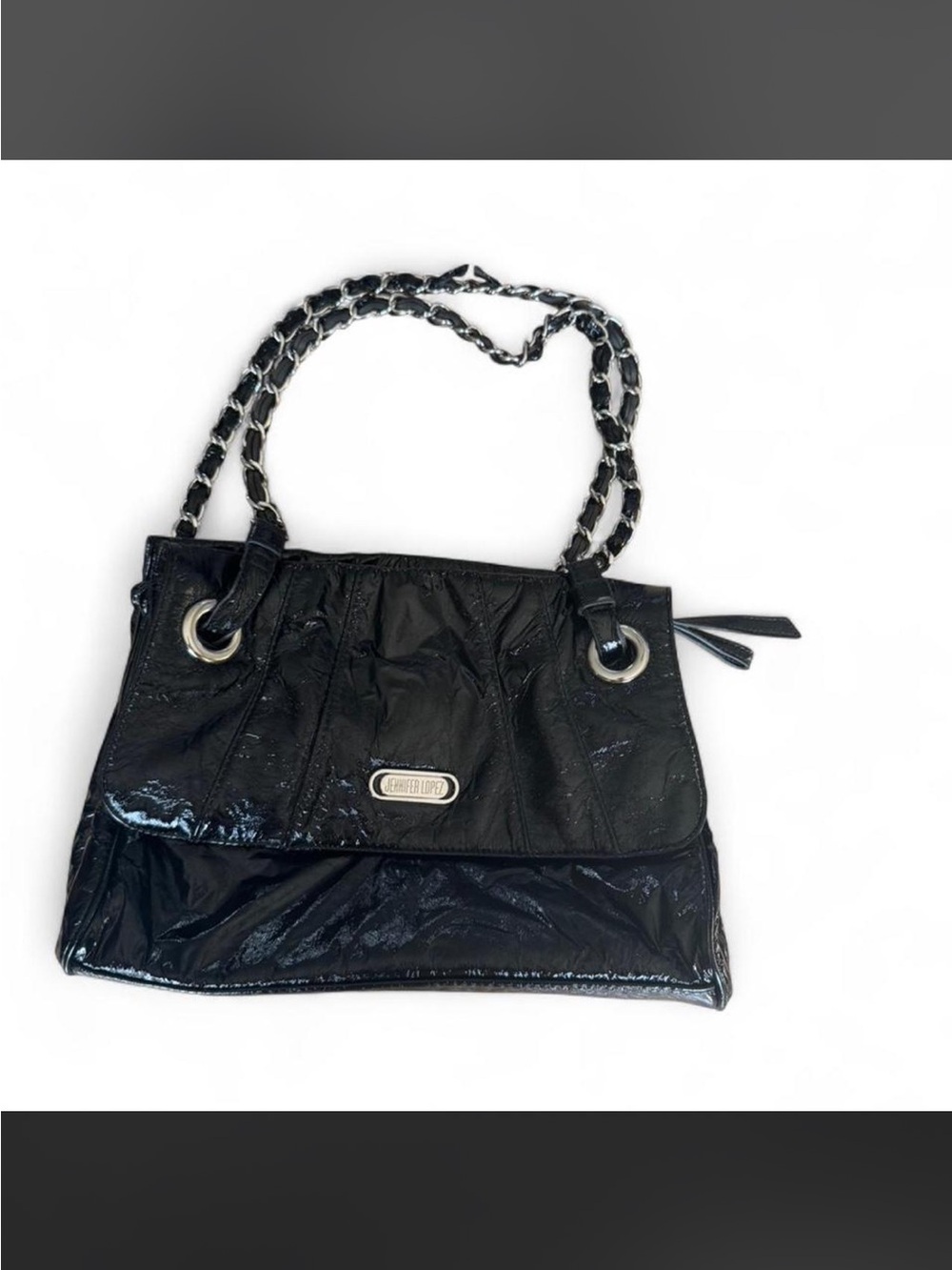 Jennifer Lopez Shoulder Bag with Chain-Link Straps